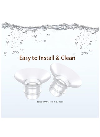 حشوات شفة 15/17/19/21 ملم8 قطع، متوافقة مع اكواب مضخة الحليب القابلة للارتداء من مومكوزي S12 برو/S9 برو/S12/S9، مناسبة لميديلا/سبيكترا/الفي/ويلو/تسريت 24 ملم، تقليل النفق 24 ملم حتى 21 ملم، 8 قطع - view 4