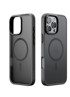 DUX DUCIS DUX DUCIS Yind Case Anti-Yellowing Matte Clear [Hard PC Back & Soft TPU Bumper] Magnetic Wireless Charging Shockproof Protective Phone Case Cover compatible with Iphone 16 Pro Max (Black)  - Image 1