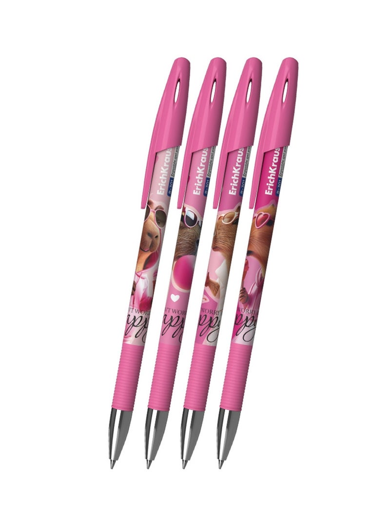 ErichKrause 12-Piece R-301 Capybarbara Themed Magic Erasable Gel Pen Blue Ink - Image 2