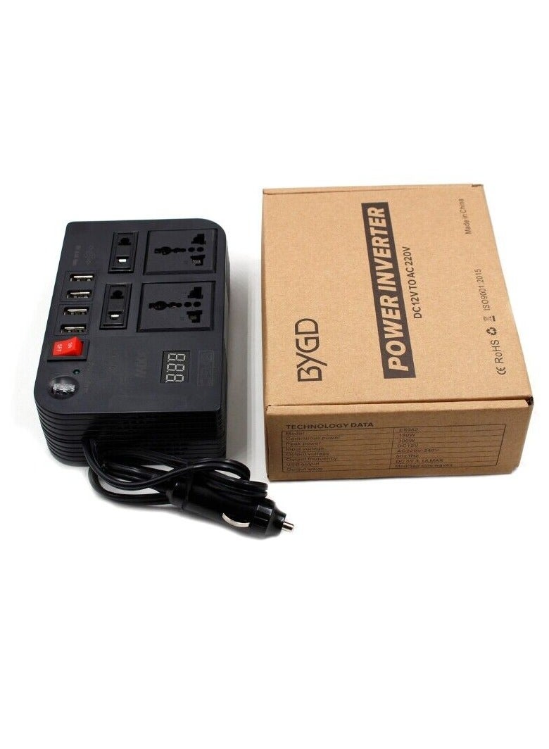 BYGD 300W Power Inversor Supply Car Charger Adapter - Image 1