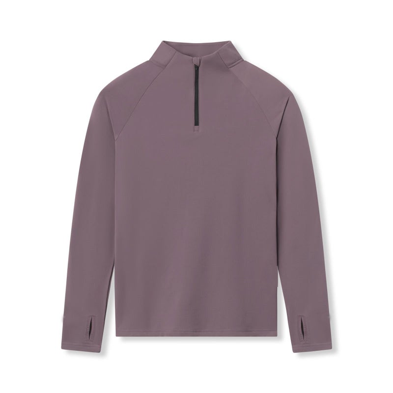 Sports Fitness Tight Men'S Quick-Drying Half-Zipper Solid Color Workout High Elastic Compression Long Sleeve Top - Image 1