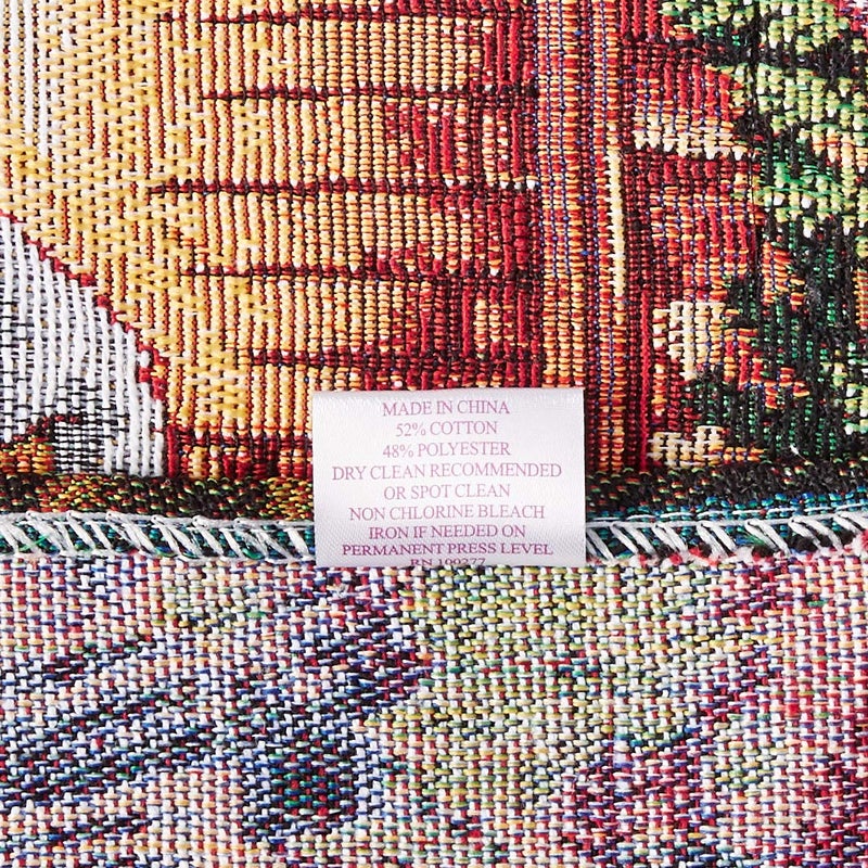 Violet Linen Decorative Christmas Santa Claus Design Tapestry  13"" X 70"" Table Runner - Image 3