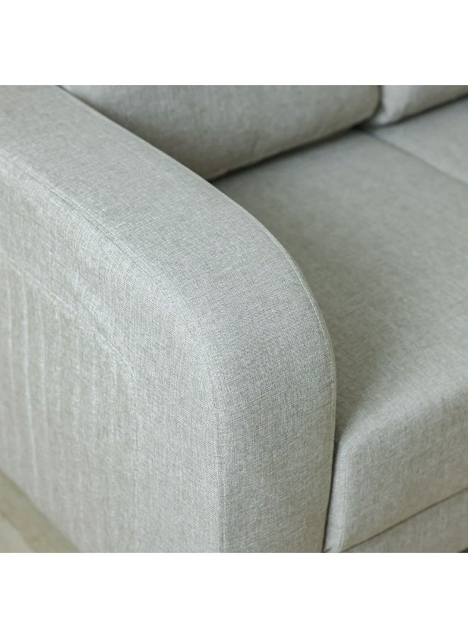 DANUBE HOME London 3 Seater Fabric Sofa | Modern Design Three Seat Sofas | Comfortable Living Room Furniture L193.5xW93.5xH95cm - Warm Beige - Image 4
