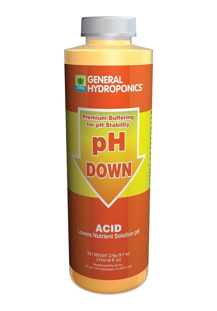 General Hydroponics pH Down - 8 Oz Liquid for Lowering Nutrient Solution pH
