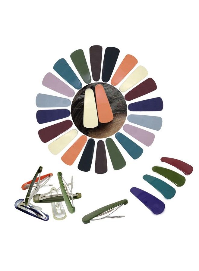 EVOGIRL Tictac Hair Clips Glossy English Color Barrattes 5Cm Med For Girls/Women - Image 1