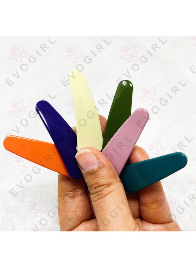 EVOGIRL Tictac Hair Clips Glossy English Color Barrattes 5Cm Med For Girls/Women - Image 3