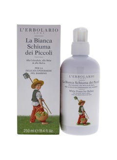 L'Erbolario White Foam For Babies Excellent Cleansing Properties Ideal For The Sensitive Skin And Delicate Hair Of Little Ones Protective Moisturizing And Soothing Action 8.4 Oz 