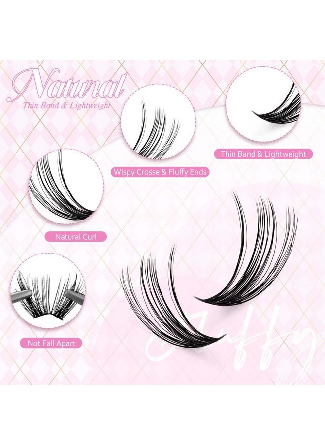 FADLASH - FADLASH DIY Lash Extension Kit Individual Lashes Cluster D Curl Eyelash Extension Kit with Lash Bond and Seal and Lash Applicator Tool for Self Application at Home (40D-0.07D-12-18MIX KIT) - Image 1