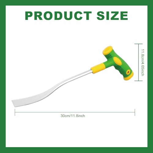 HASTHIP® Gardening Weeder Tool Manual Weeder, Stainless Steel Narrow Head Spade, Shovel Tool Weeding Tool with Rubberized Anti-slip T Handle, Multi Use Gardening Tool for Weeding, Digging - Image 4