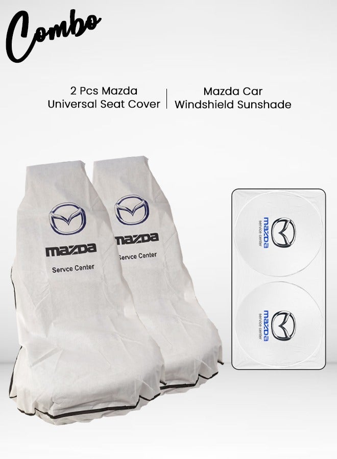 Mazda Combo 2-Piece Mazda Seat Cover & Mazda Car Sunshade Ultimate Protection for Your Vehicle - Image 1