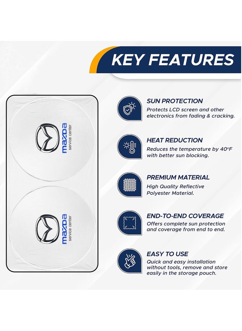 Mazda Combo 2-Piece Mazda Seat Cover & Mazda Car Sunshade Ultimate Protection for Your Vehicle - Image 5