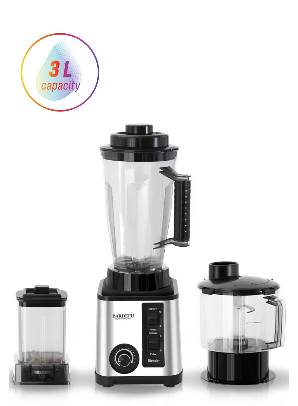 BARDEFU 3 in 1 Blender Cooking Machine Meat Grinder Mixer