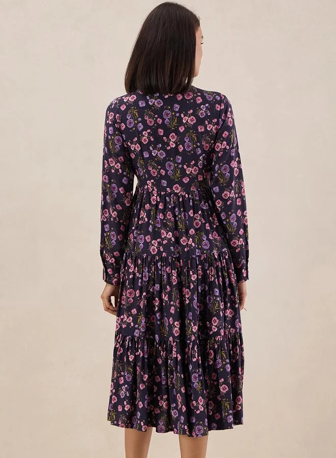 فيميلا Floral Print Wrap Midi Dress by Styli