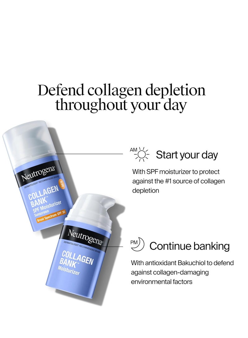 Neutrogena Collagen Bank Face Moisturizer with SPF 30 Sunscreen, Daily Anti-Aging Face & Neck Collagen Cream with Micro-Peptides & SPF to Support & Protect Skin’s Natural Collagen 2 fl ozFluid Ounce - Image 4