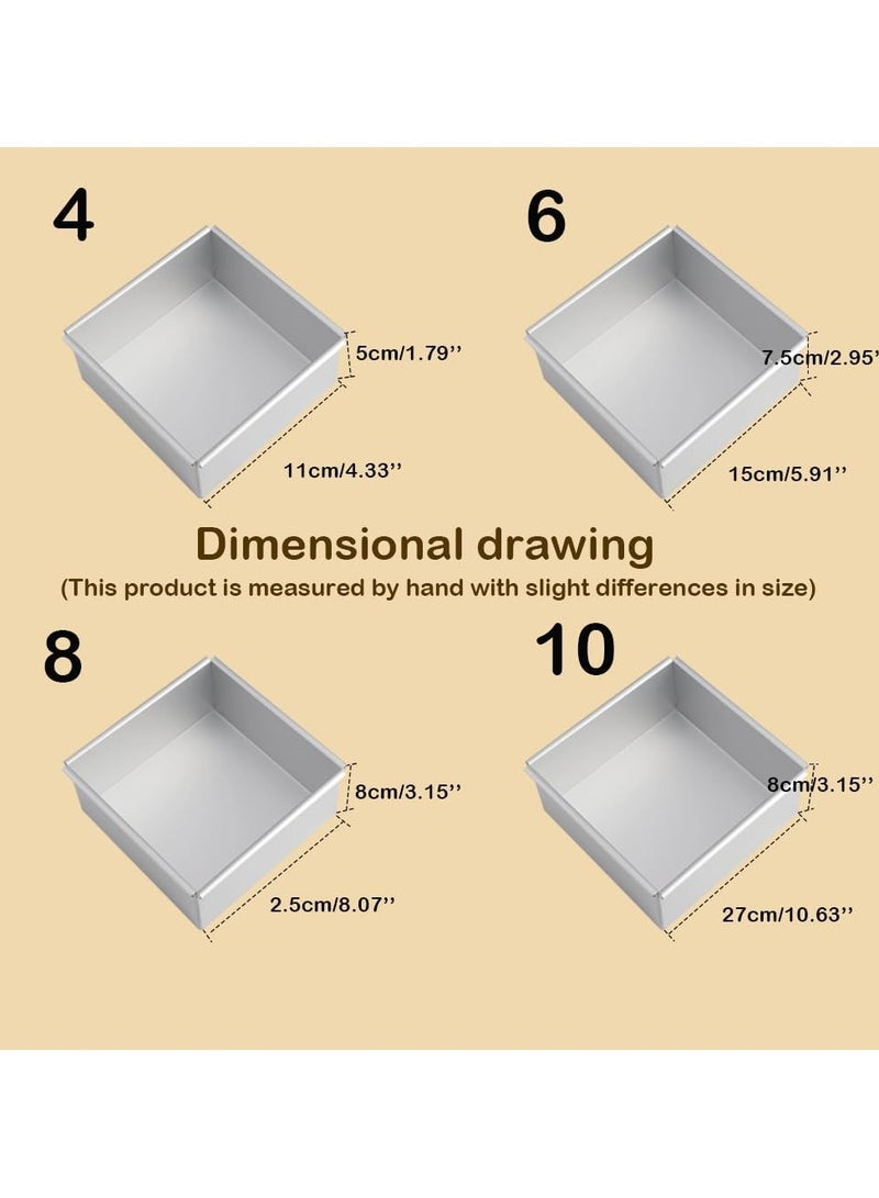 Arabest 10 Inches Cake Pan, DIY Square Non-Stick Cuisine Baking Pan- Non-Stick, Easy Clean, Easy Release, Durable Square Baking Pan, Bread Mold, and Loaf Pan - Image 2