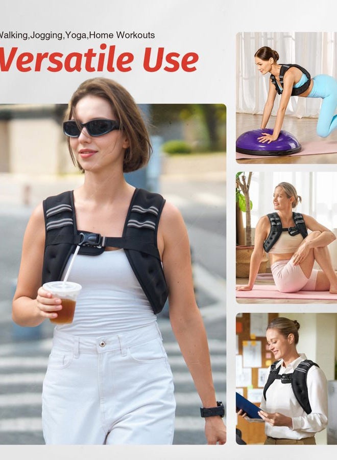 ZELUS Weighted Vest for Strength Training, 5.5kg Adjustable Exercise Equipment for Home Gym, Iron Sand Weight Vest with Armband Holder for Men Women - Image 5