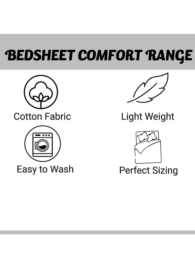 Generic - 3 Piece Luxury Cream Striped Bed Sheet Set with 1 Flat Sheet and 2 Pillowcases for Hotel and Home Crafted from Ultra Soft and Breathable Cotton for Year-Round Comfort, (King Size) - Image 1