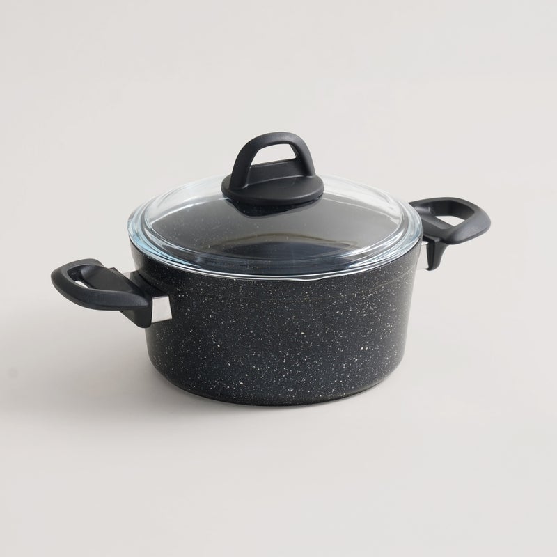 ألبرتو طقم قدور 7 قطع ألومنيوم، أسود - Image 2