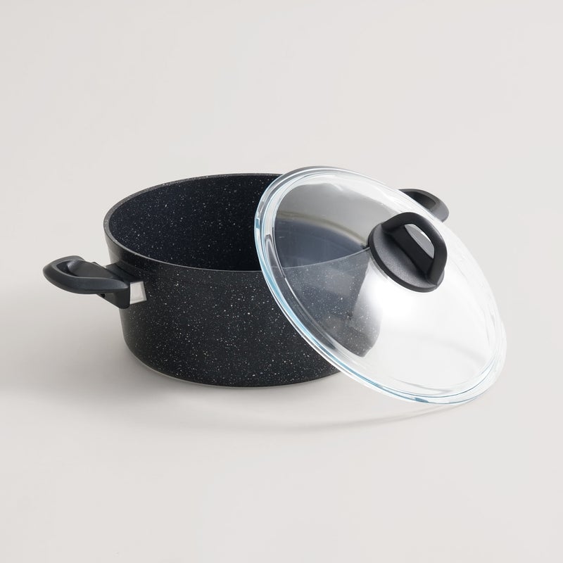 ألبرتو طقم قدور 7 قطع ألومنيوم، أسود - Image 3