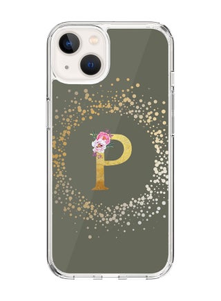 Classic Clear Case For iPhone 14, Hybrid Soft Case Flexible Edges Thin Cover- Custom Monogram Initial Letter Floral Pattern Alphabet - P(Olive Green) - pzsku/ZE37E8F79ACBD84AB08E8Z/45/_/1704350508/a45f538a-fff1-4fdb-b6cd-4ca5b12e6560
