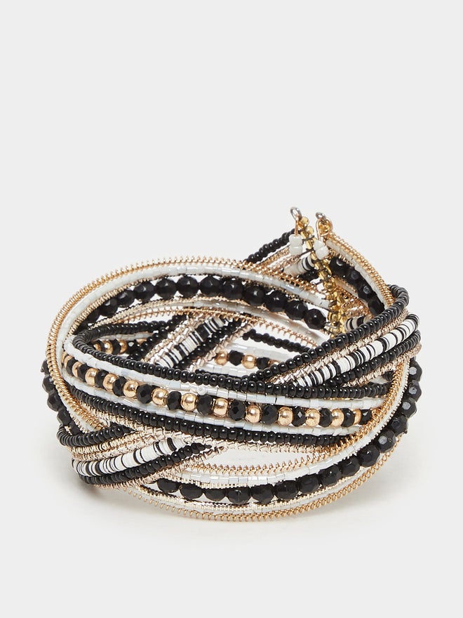 Styli Styli Beaded Cuffed Bangles  - Image 3