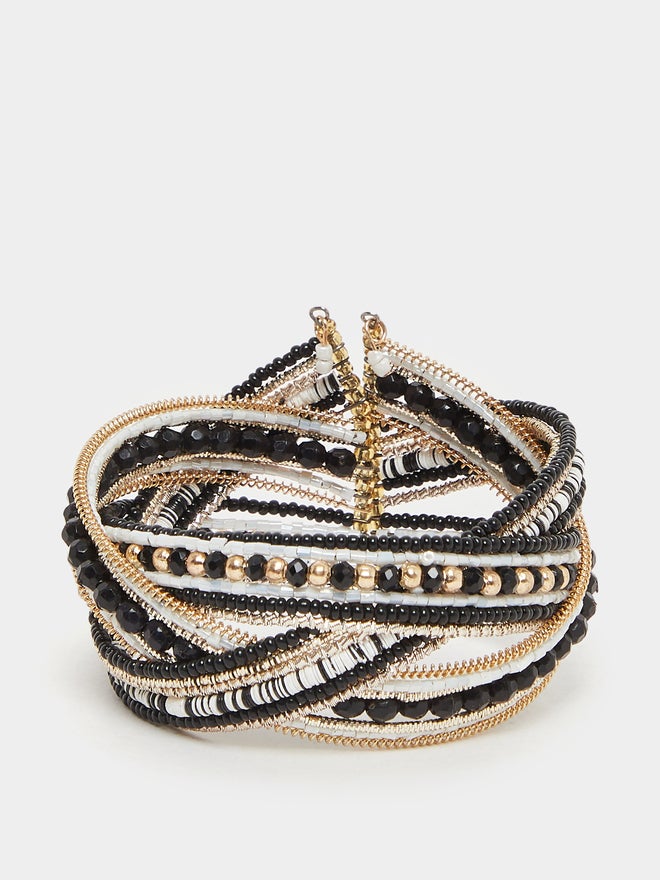 Styli Styli Beaded Cuffed Bangles  - Image 2