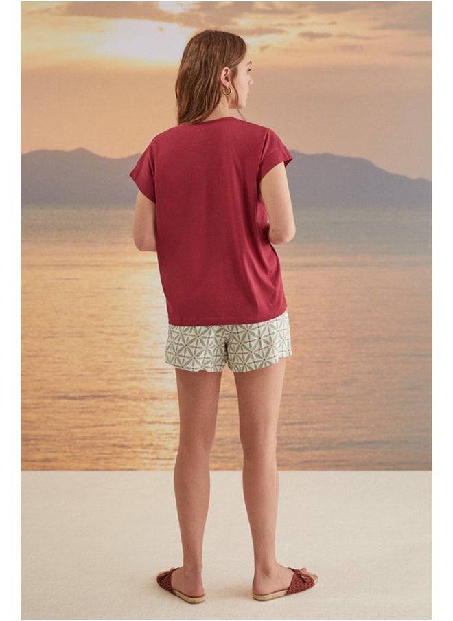 women'secret Cotton t-shirt with crossed cord neckline  - Image 3