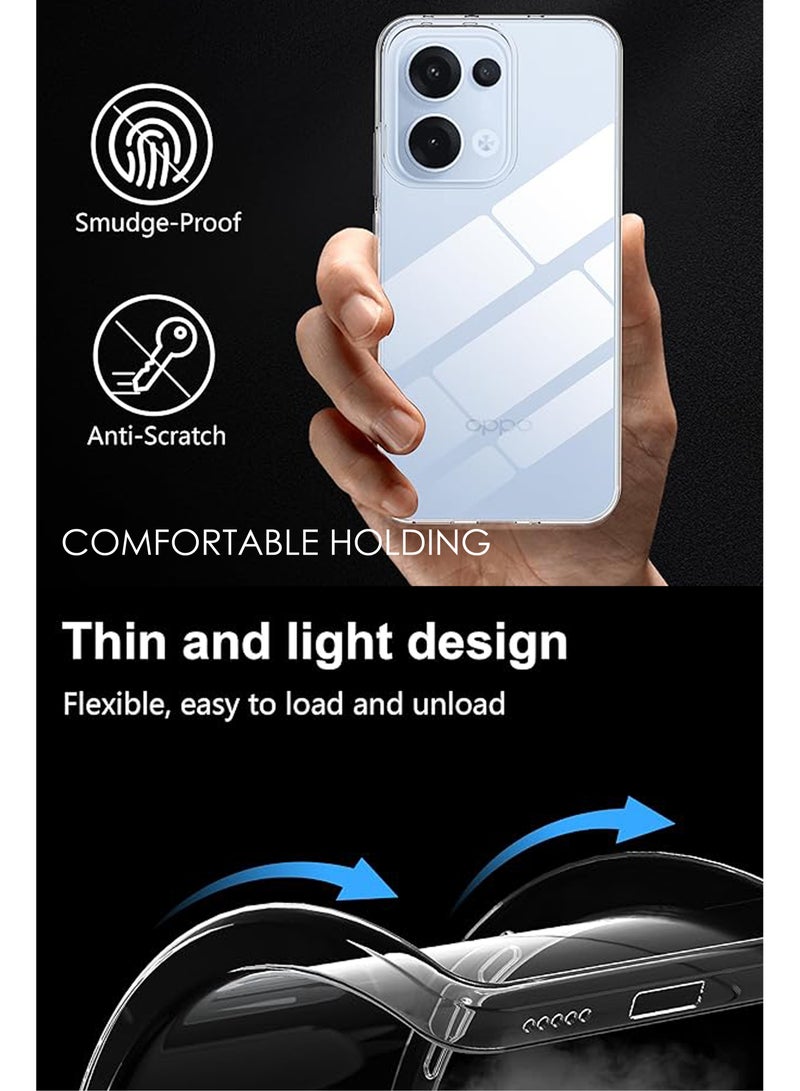 For Oppo Reno 13 5G Shock Proof Case Cover - Ultra Clear, Durable  Accurate Cut-outs - Scratch, Dust  Smudge Protection - Clear Silicon Back Cover for Oppo Reno 13 5G - Image 3