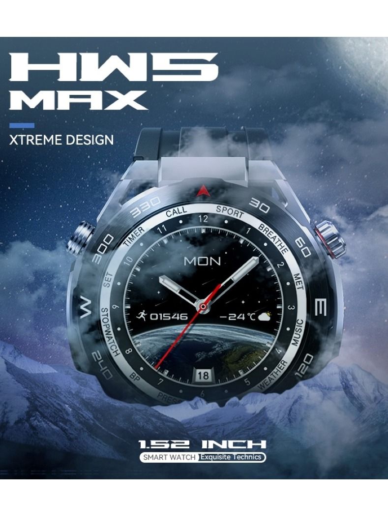 Smartwatch HW5 Max HD Large Screen Wearfit Black - Image 4