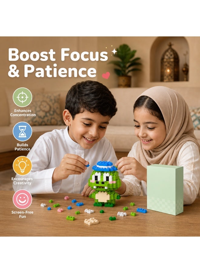 1 Set 141 Pcs Crocodile Shaped Micro Building Blocks, DIY Educational Assembly Toy With Fixed Dimensions, For Hands-on Ability Training Of Children Aged 6 And Above - Image 3