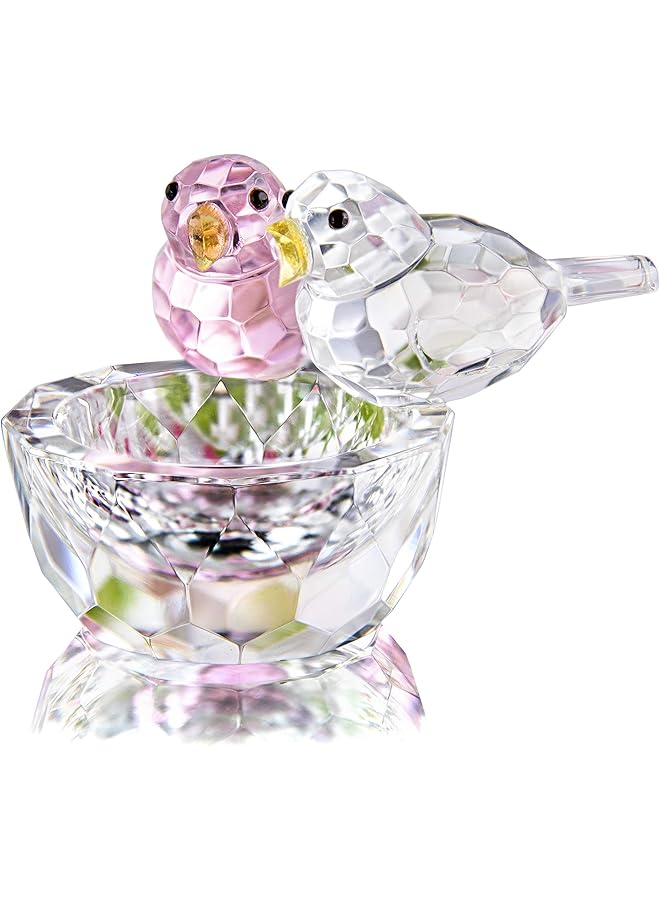 إيروريكس تمثال طائر من الكريستال، تماثيل حيوانات فنية من الزجاج، ديكور منزلي، زينة يدوية - Image 1