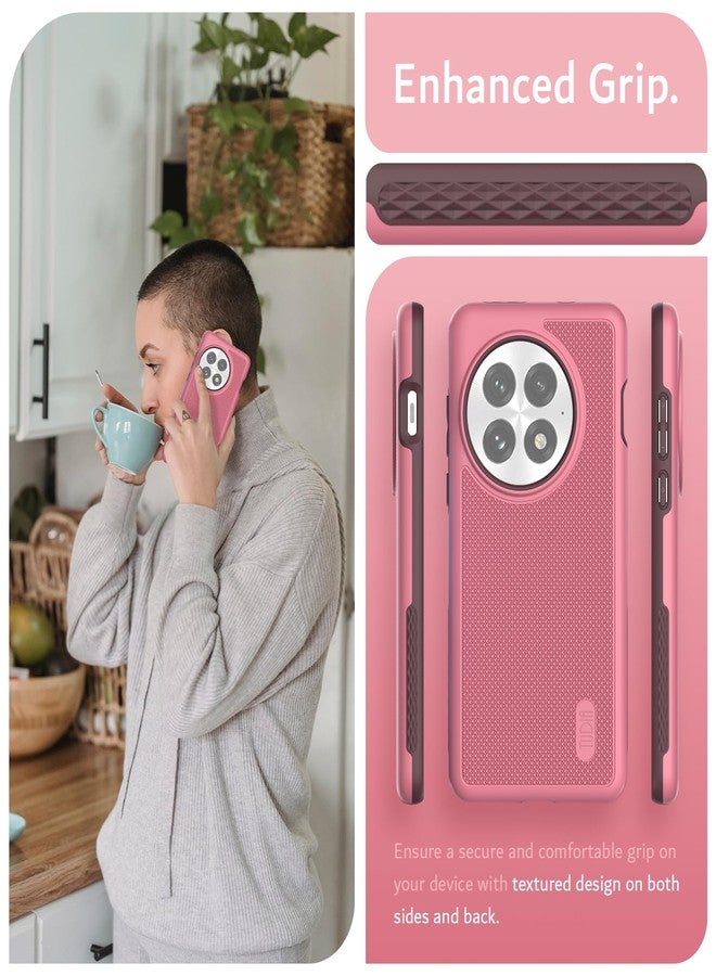 TUDIA MergeGrip for OnePlus 13 Case 5G (2025) - [Military Grade Drop Tested] Dual Layer Shockproof Slim Heavy Duty Tough Cover Phone Cases - Smokey Pink - Image 3