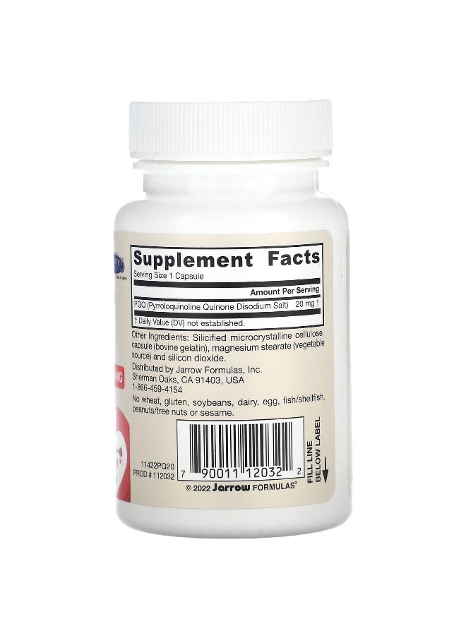 jarrow formulas Jarrow Formulas, PQQ, 20 mg, 30 Capsules  - Image 2