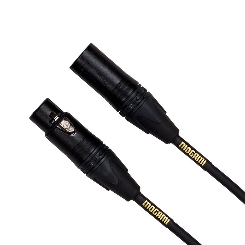 كابل ميكروفون موغامي جولد XLR للمرحلة - 20 قدم | متين للغاية، جاهز للطريق، صوت عالي الدقة للاستخدام في المسرح، البث والاستوديو