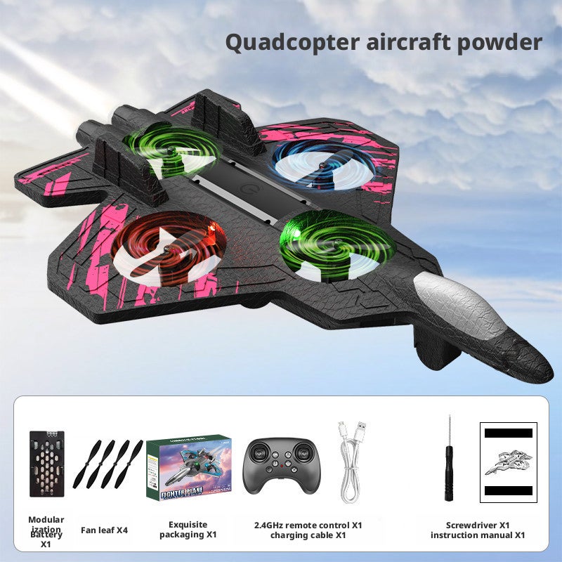 RC Quadcopter Foam Plane with Lights, Durable, 4CH - Image 5