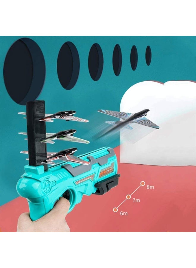 Airplane Gun With 4 Pcs Foam Paper Airplane Kit For Outdoor Toys - Image 2