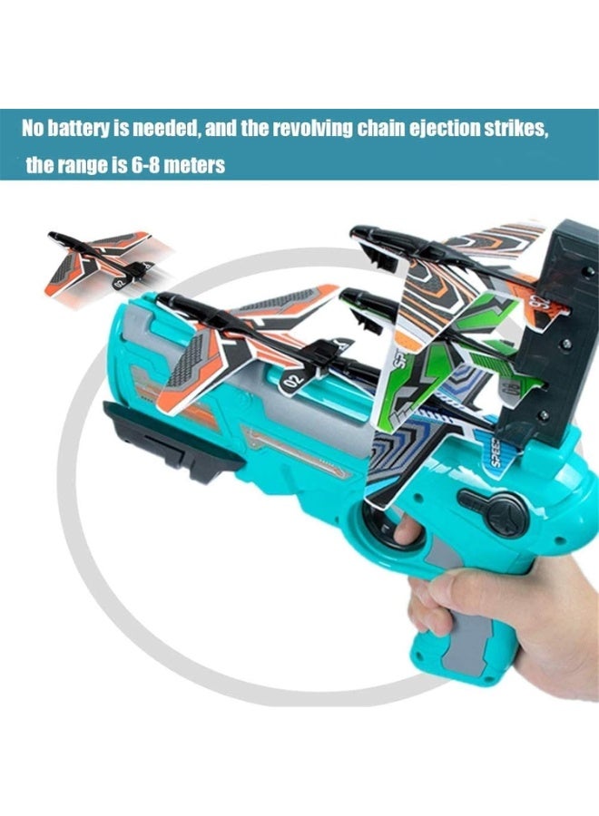 Airplane Gun With 4 Pcs Foam Paper Airplane Kit For Outdoor Toys - Image 4
