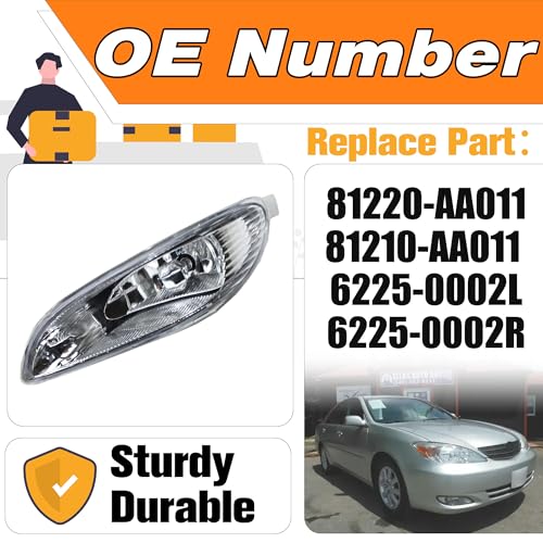 LEVANLIGHT Fog Lights Clear Lens Front Driving Lamps For Toyota Camry 2002-2004|Corolla 2005-2008|Solara 2002-2003 W/ 9006 12V 55W Halogen Bulb|Switch and Wiring Kit |81220-AA011,81210-AA0112 - Image 2