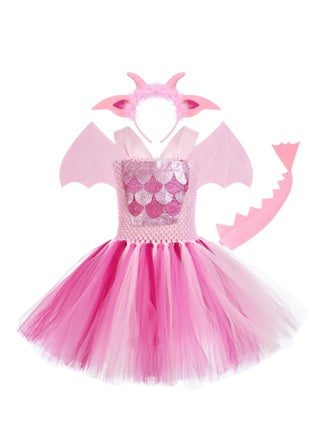 Animal Cosplay Dress, Pink Dinosaur Headband, Wings, Tail, Dress, Suitable for Kid Performance Cosplay - pzsku/ZE37F235A88B3CA05F02CZ/45/_/1710308184/45424d82-57c1-4291-b60f-c7e87328a1d8