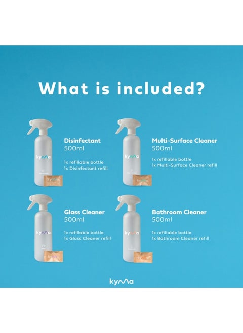 Kyma Fab Four 500ML of each Cleaning Product