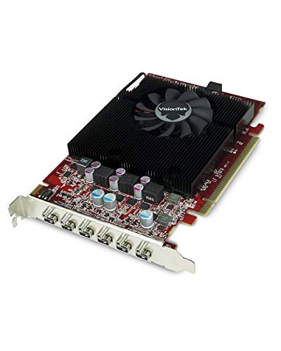 VisionTek Radeon HD 7750 2GB GDDR5 – 4K Resolution Support Graphics Card – Support up to 6 Monitors with Mini DisplayPort Outputs – AMD Eyefinity 2.0 – Suitable Graphics Card for Gaming PC - Image 1