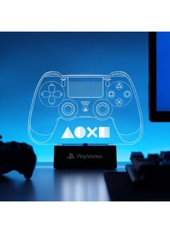 Paladone PlayStation Acrylic Light, Dualshock 4 Controller Design, Transparent Acrylic, Iconic Buttons, Black Base  - Image 1