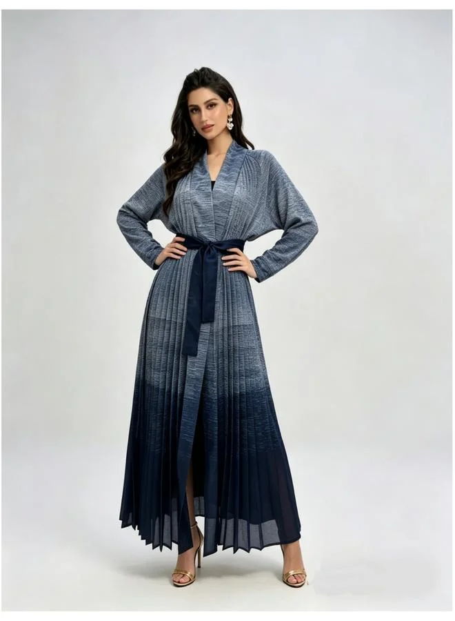 تايك تو Multi-Color Printed Ruffled Abaya