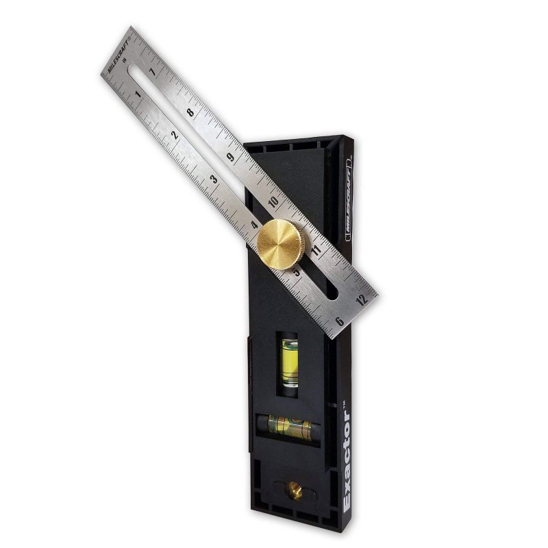 Milescraft 8406 Exactor 9in1 MultiPurpose Measuring and Marking Tool for Woodworking and More