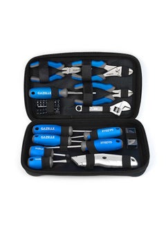 Gazelle 56-Piece Mechanical Tool Set With Zipper Pouch, Plier, Wrench, Magnetic Bit Holder, Scredrivers And Bits, Extention Bar, Utility Knife And Blades  - Image 1