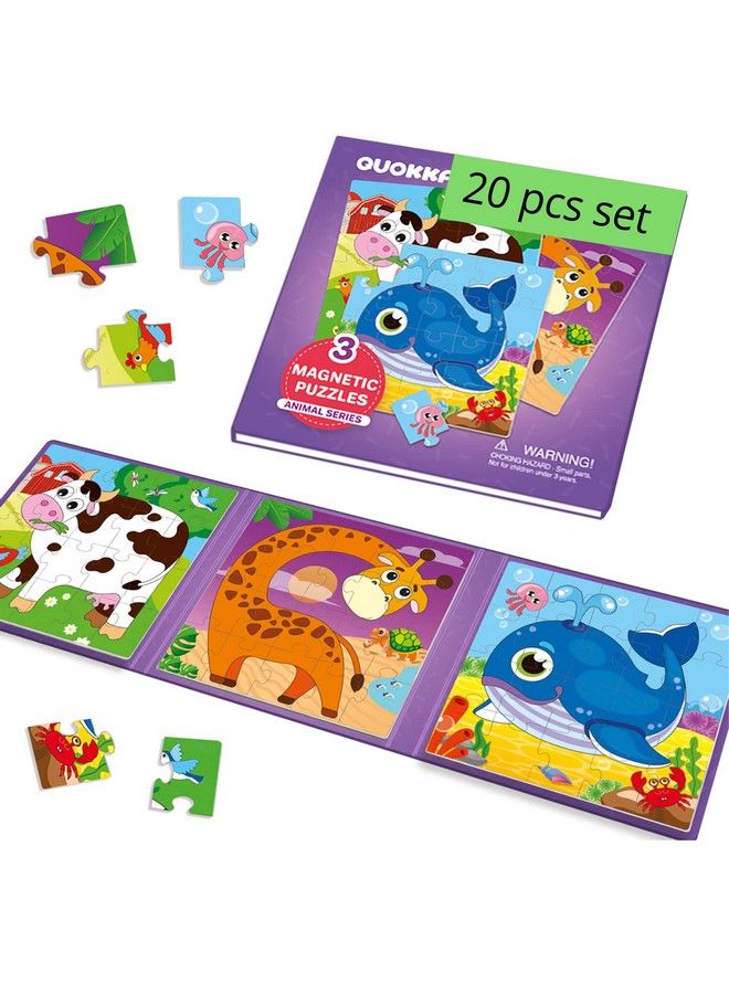 quokka ألغاز مغناطيسية للأطفال من 13 إلى 20 قطعة ألغاز سفر للأطفال بعمر 24 عامًا بواسطة كواكا أنشطة سيارة الحيوانات لعبة للأولاد والبنات 48 عامًا مغناطيس التعلم لرحلة على الطريق - Image 2