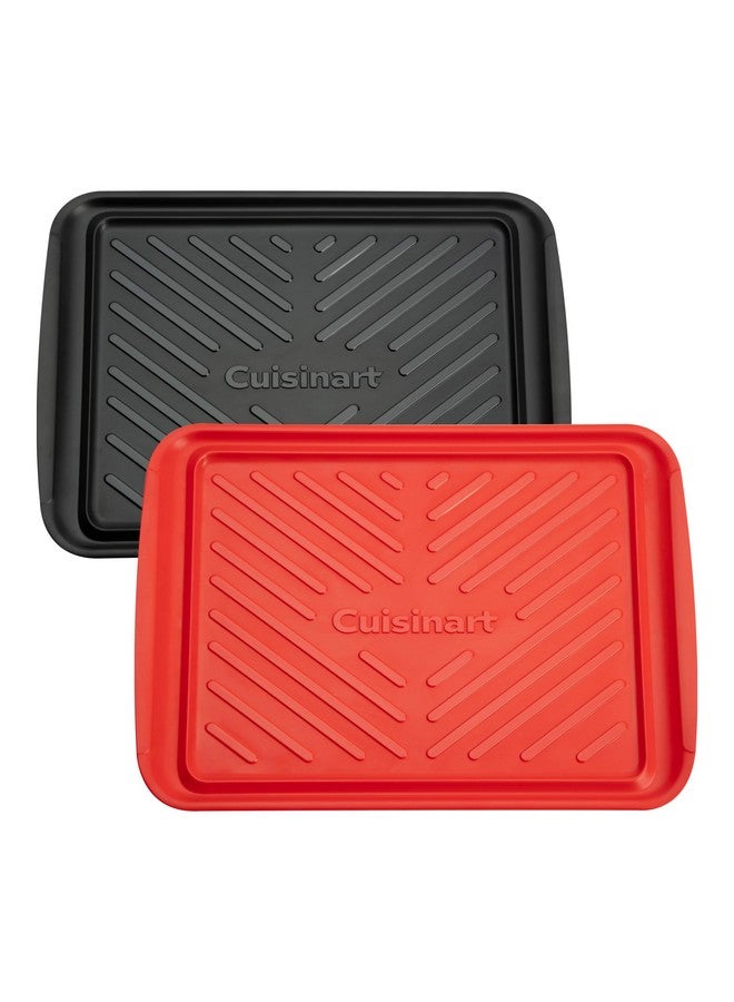 Cuisinart CPK-200 Grilling Prep and Serve Trays, Black and Red Large 17 x 10. 5 - Image 1