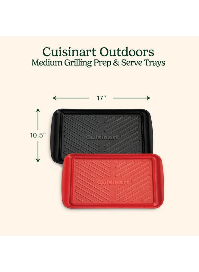 Cuisinart CPK-200 Grilling Prep and Serve Trays, Black and Red Large 17 x 10. 5 - Image 2