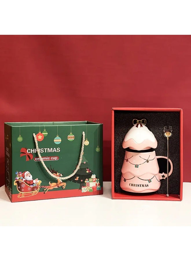 إيفا Christmas Ceramic Mug Set - Pink - Image 1