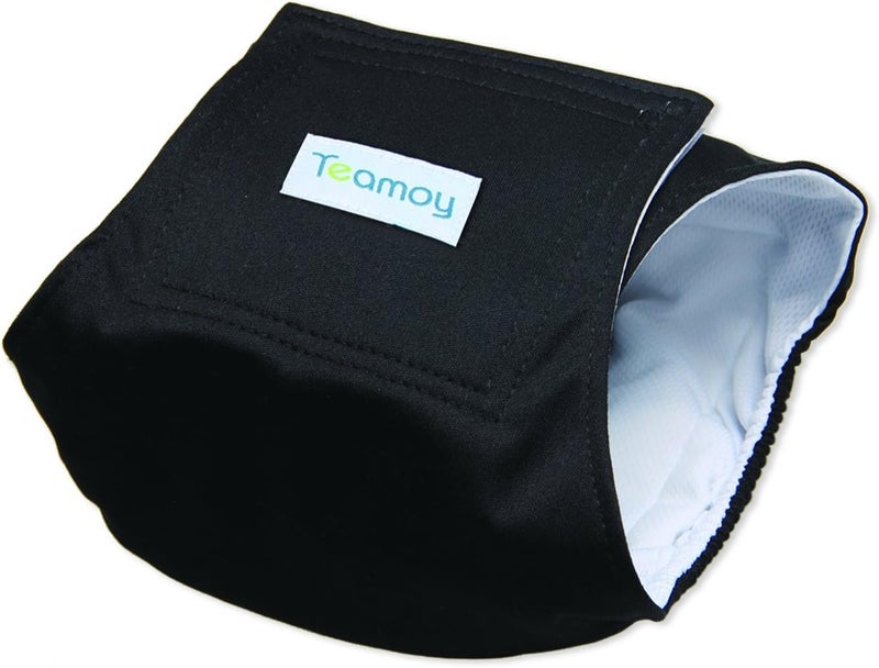 Teamoy 3 Pack Male Dog Diaper Wrap, Washable Puppy Belly Bands, Super-Absorbent and Comfortable(M,13''-16'' Waist,Black) - Image 2